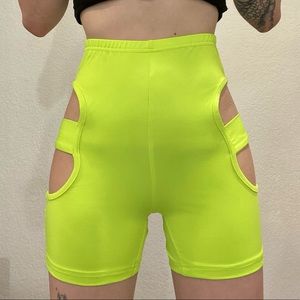cut out biker shorts